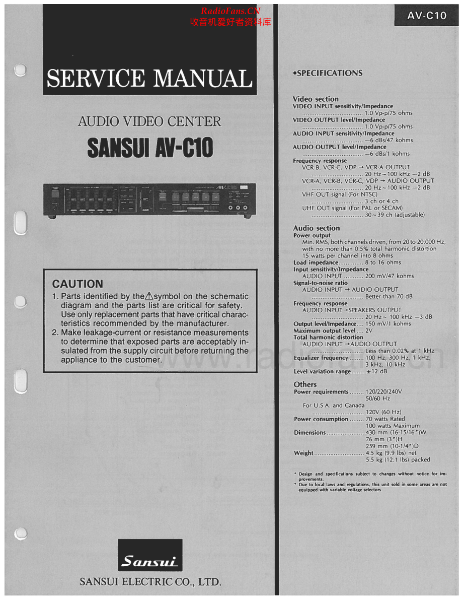 Sansui-AVC10-avc-sm 维修电路原理图.pdf_第1页