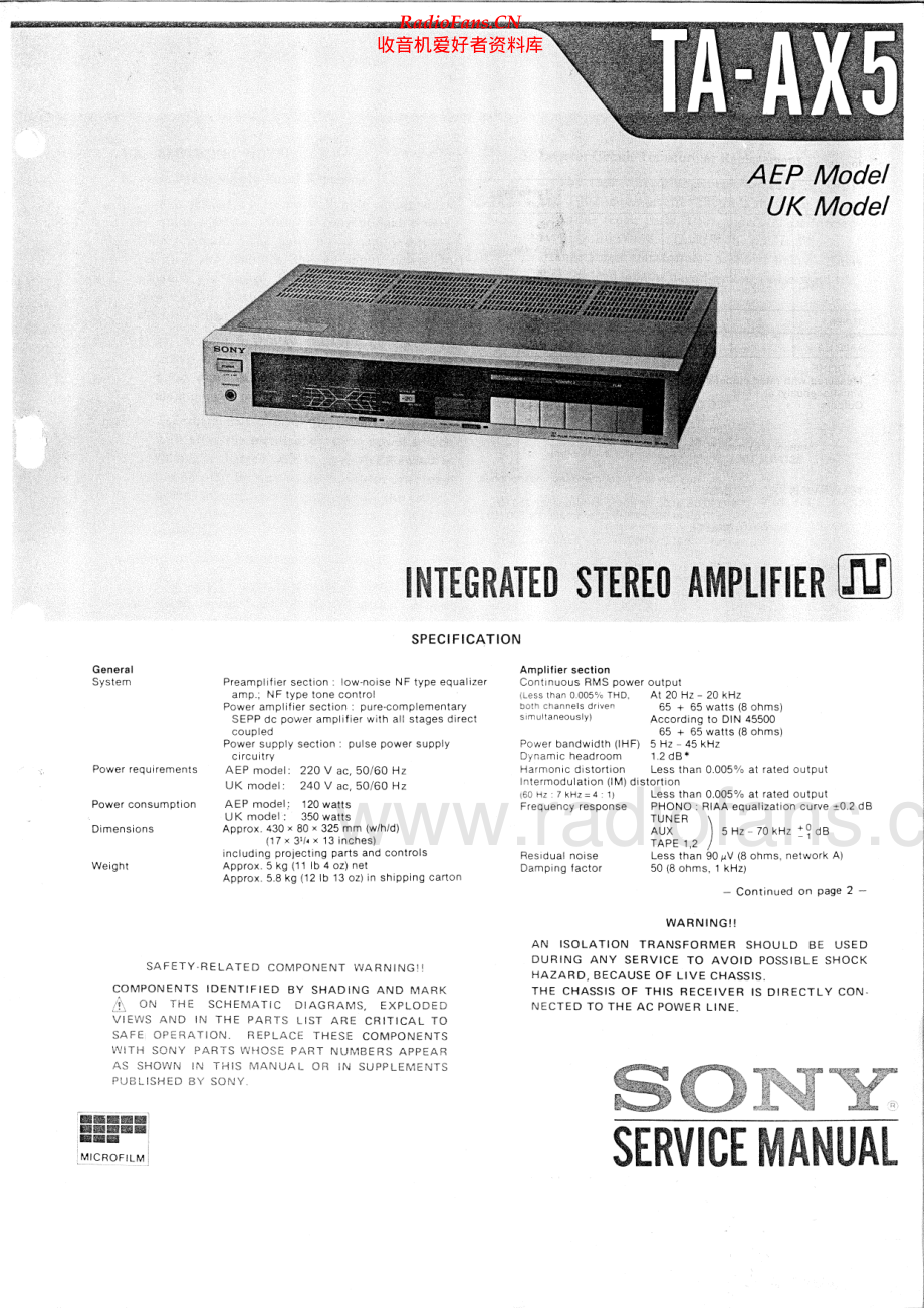 Sony-TAAX5-int-sm 维修电路原理图.pdf_第1页