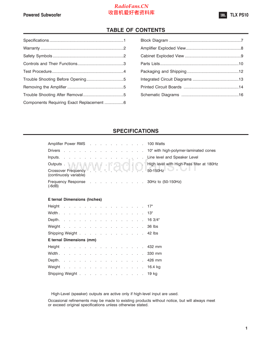 JBL-TLXPS10-spk-sm 维修电路原理图.pdf_第2页