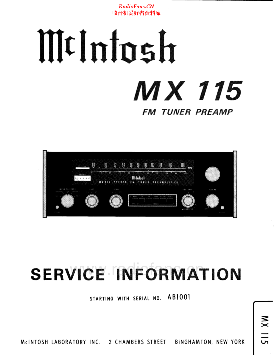 McIntosh-MX115-pre-sm 维修电路原理图.pdf_第1页