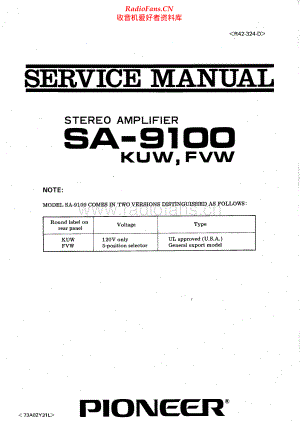 Pioneer-SA9100-int-sm 维修电路原理图.pdf