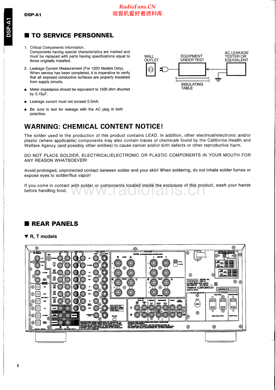 Yamaha-DSPA1-avr-sm 维修电路原理图.pdf_第2页