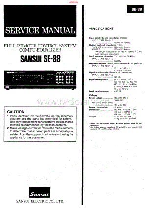 Sansui-SE88-eq-sm 维修电路原理图.pdf