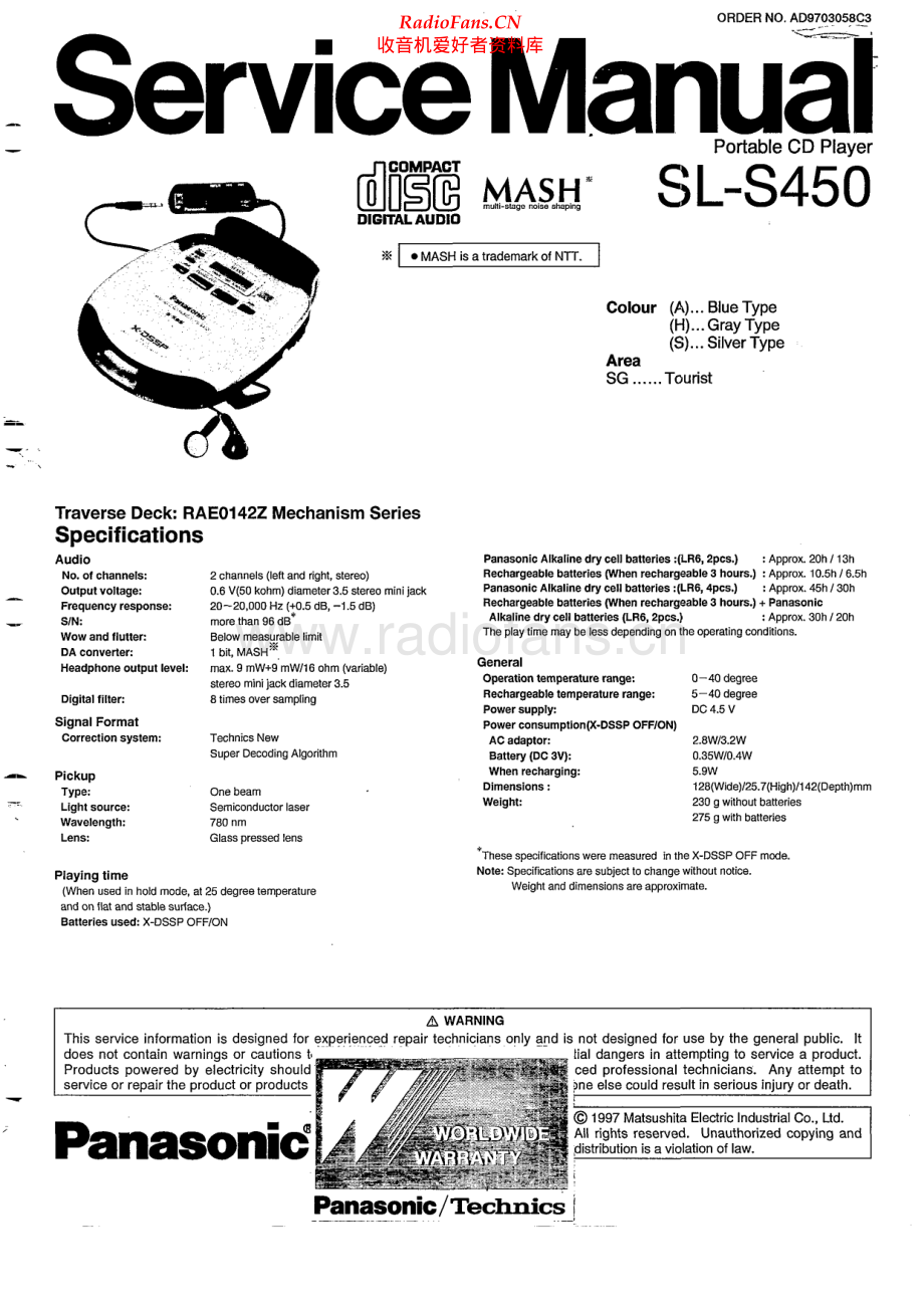 Technics-SLS450-dm-sm(1) 维修电路原理图.pdf_第1页