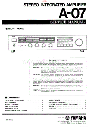 Yamaha-A07-int-sm(1) 维修电路原理图.pdf