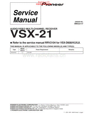 Pioneer-VSX21-avr-sm 维修电路原理图.pdf