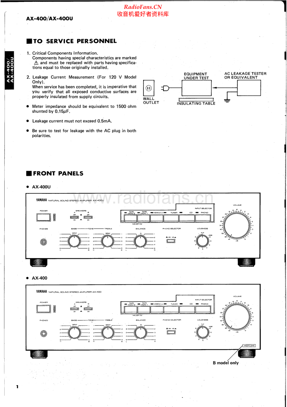 Yamaha-AX400-int-sm(1) 维修电路原理图.pdf_第2页