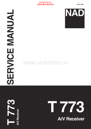 NAD-T773-avr-sm 维修电路原理图.pdf