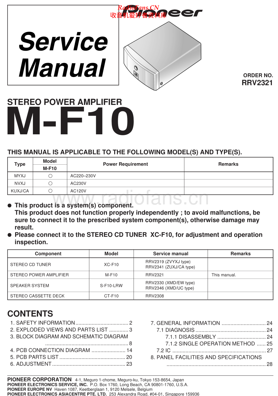 Pioneer-MF10-pwr-sm 维修电路原理图.pdf_第1页