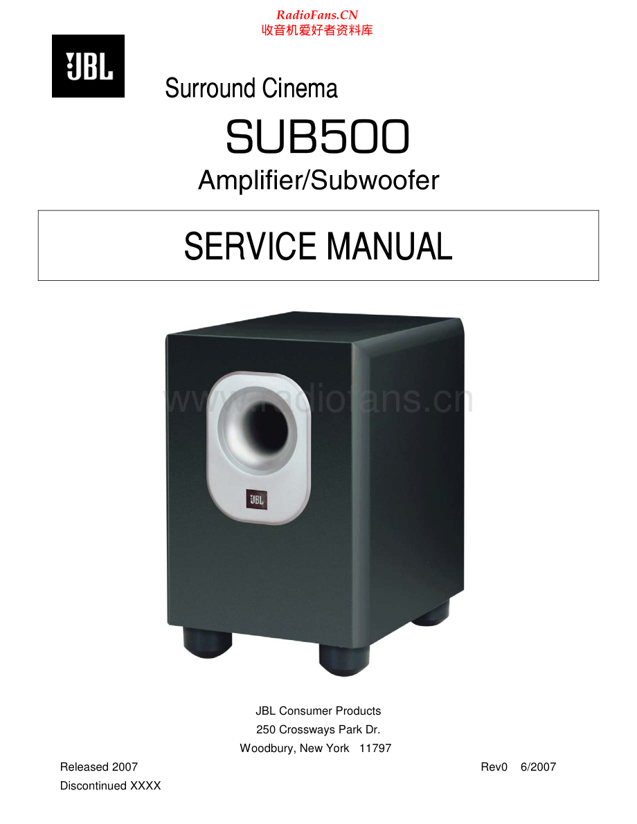 JBL-SUB500-sub-sm 维修电路原理图.pdf_第1页