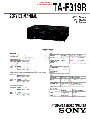 Sony-TAF319R-int-sm 维修电路原理图.pdf