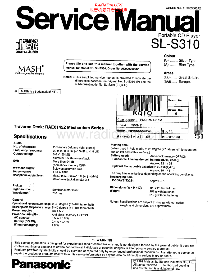 Technics-SLS310-dm-sm(1) 维修电路原理图.pdf_第1页