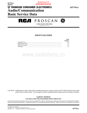 RCA-RP7954A-pr-sm 维修电路原理图.pdf