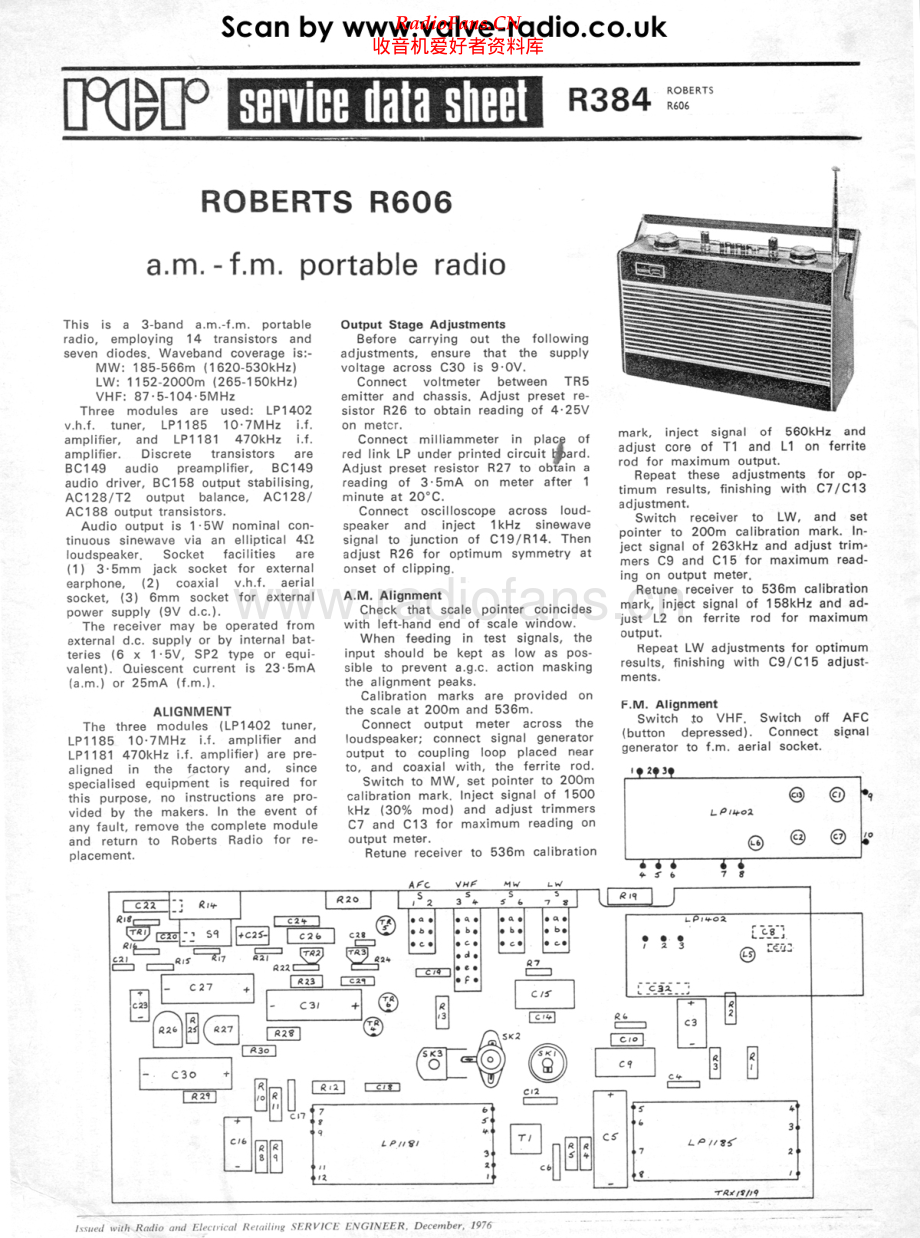 Roberts-R606-pr-sm 维修电路原理图.pdf_第1页