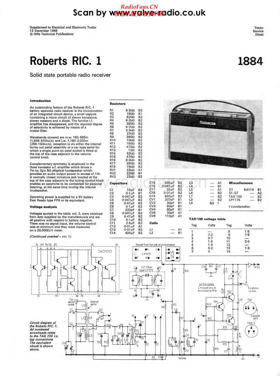 Roberts-RIC1-pr-sm 维修电路原理图.pdf_第1页