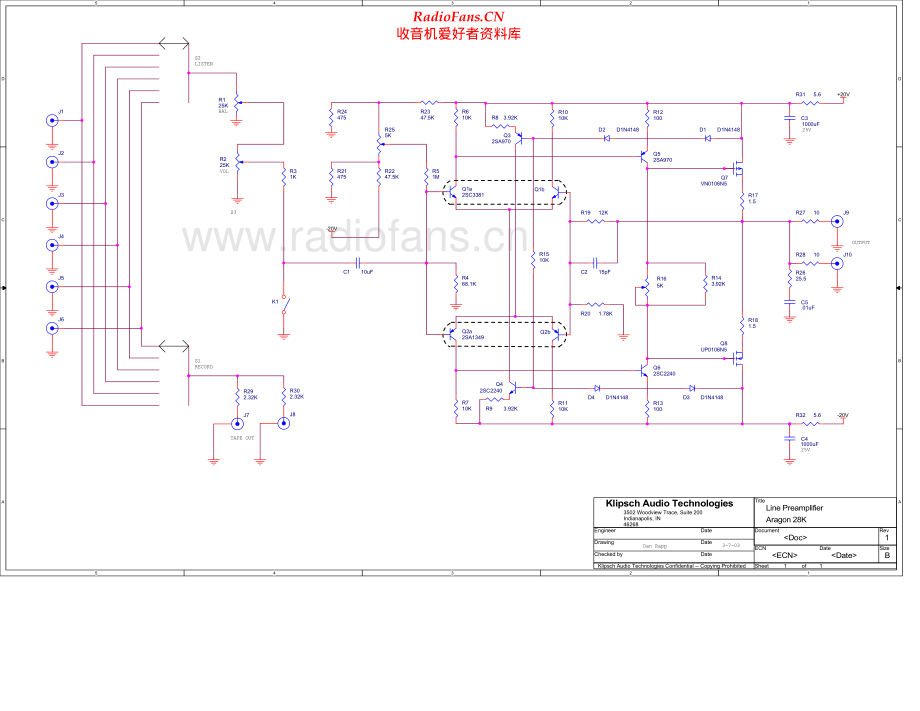 Klipsch-Aragon28K-pre-sch 维修电路原理图.pdf_第1页