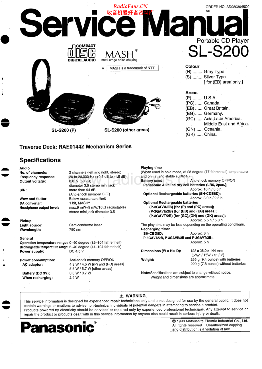 Panasonic-SLS200-dm-sm 维修电路原理图.pdf_第1页