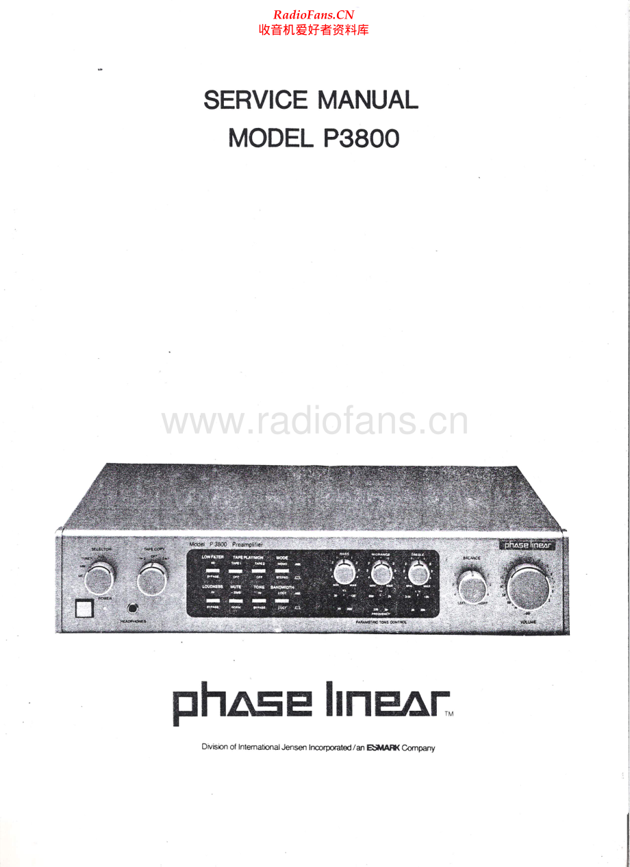 PhaseLinear-P3800-pre-sm 维修电路原理图.pdf_第1页