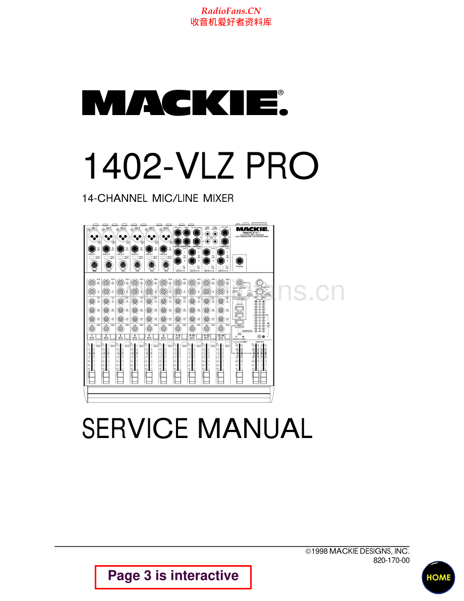 Mackie-Acoustics1402VLZPRO-mix-sm 维修电路原理图.pdf_第1页