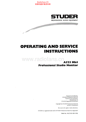 Studer-A523_MK4-spk-sm 维修电路原理图.pdf