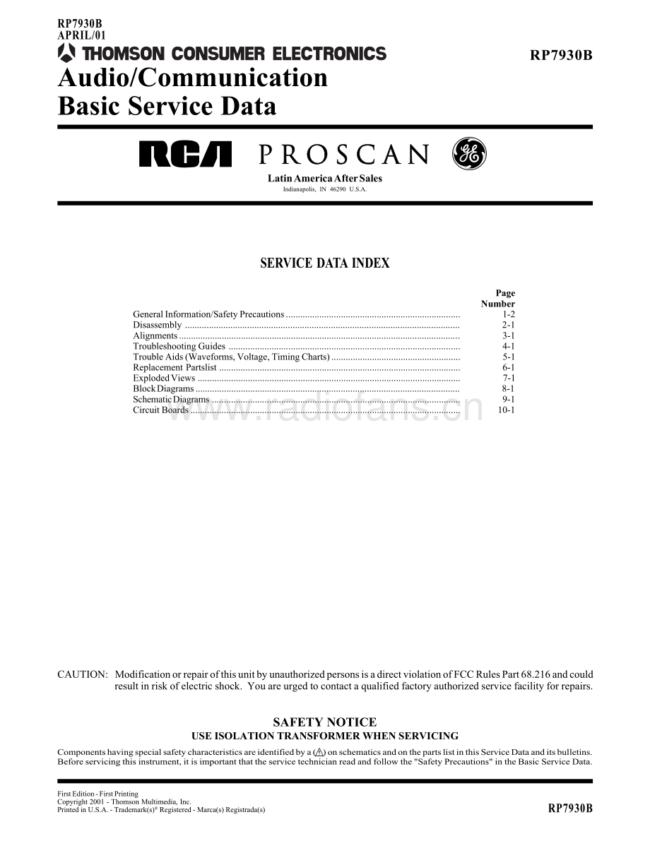 RCA-RP7930B-pr-sm 维修电路原理图.pdf_第3页