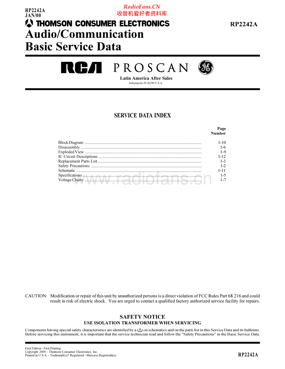 RCA-RP2242A-pr-sch 维修电路原理图.pdf_第1页