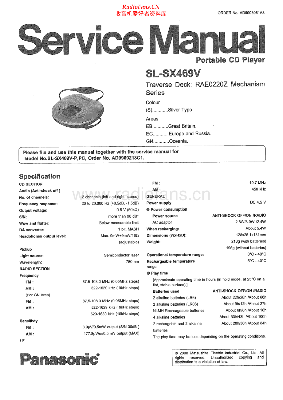 Panasonic-SLSX469V-dm-sm 维修电路原理图.pdf_第1页