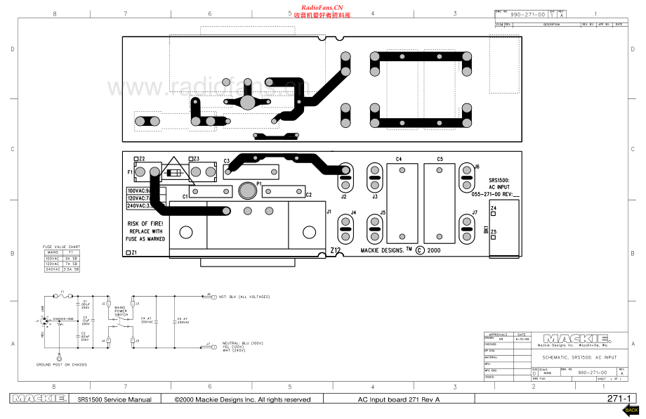 Mackie-SRS1500-sub-sch 维修电路原理图.pdf_第1页