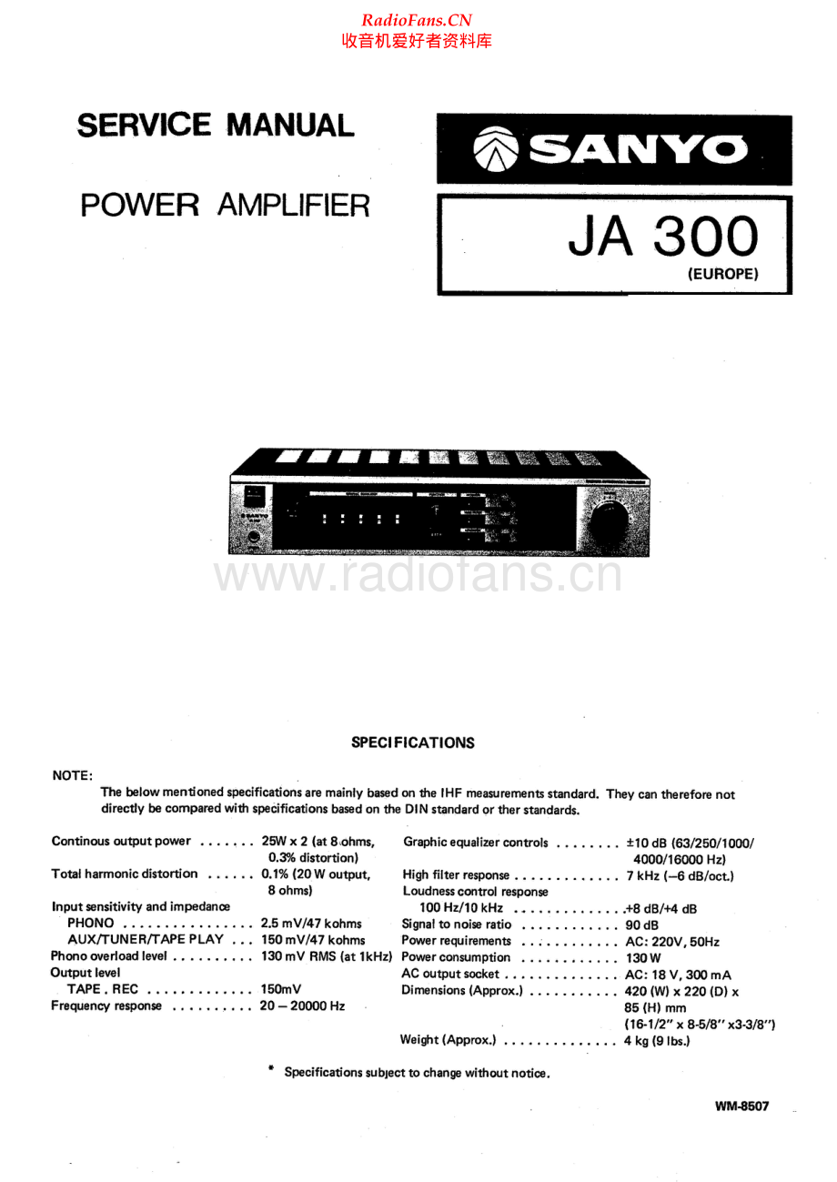 Sanyo-JA300-int-sm 维修电路原理图.pdf_第1页