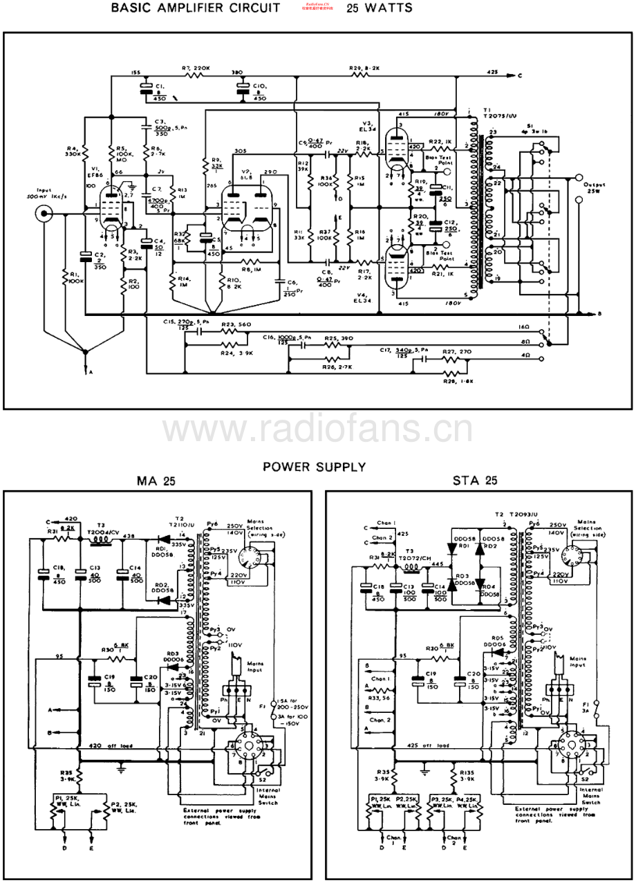 Radford-STA25-pwr-sch 维修电路原理图.pdf_第1页