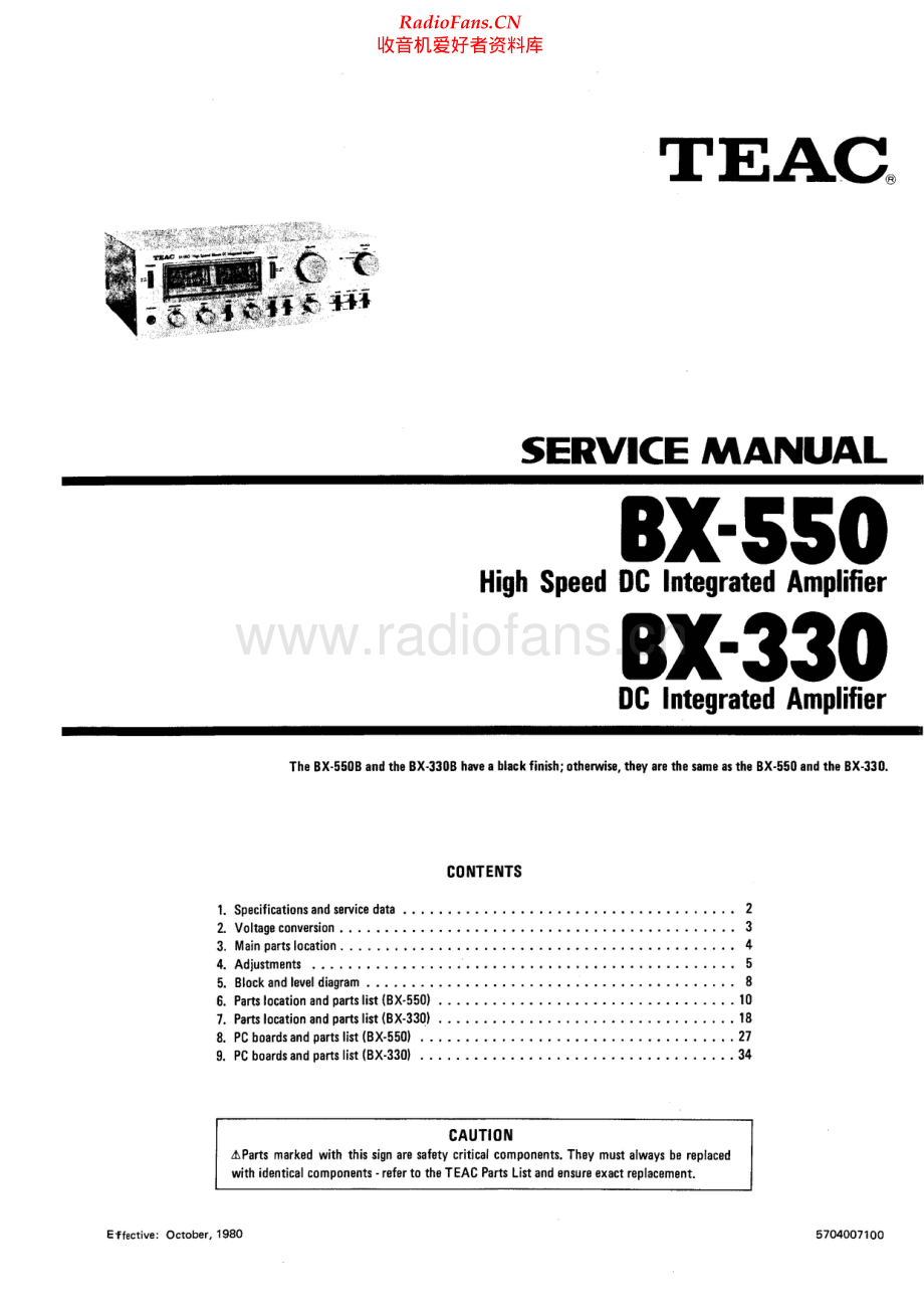 Teac-BX350-int-sm 维修电路原理图.pdf_第1页