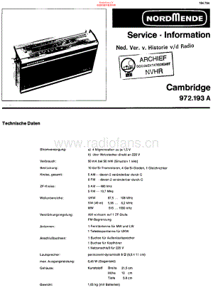 Nordmende-CambridgeA-pr-sm 维修电路原理图.pdf