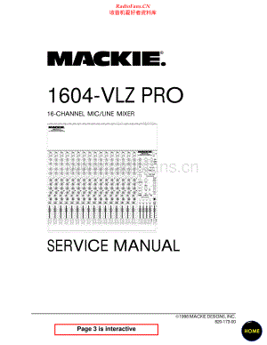 Mackie-Acoustics1604VLZPRO-mix-sm 维修电路原理图.pdf
