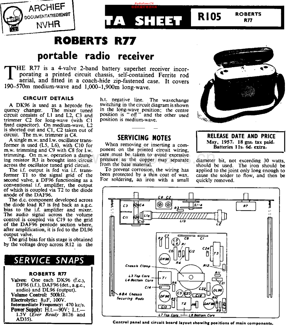 Roberts-R77-pr-sm 维修电路原理图.pdf_第1页