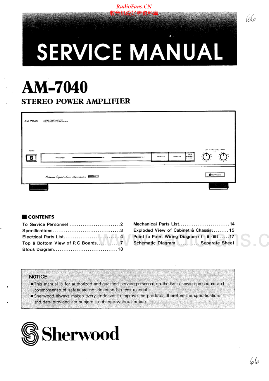 Sherwood-AM7040-pwr-sm 维修电路原理图.pdf_第1页