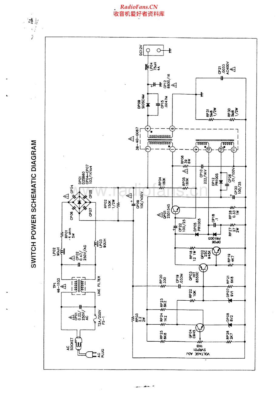 Lenco-TC9112NT-psu-sch 维修电路原理图.pdf_第1页