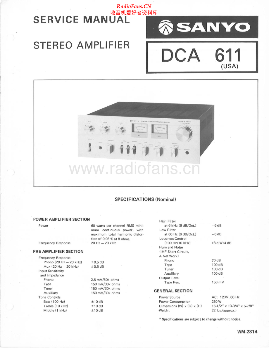 Sanyo-DCA611-int-sm 维修电路原理图.pdf_第1页