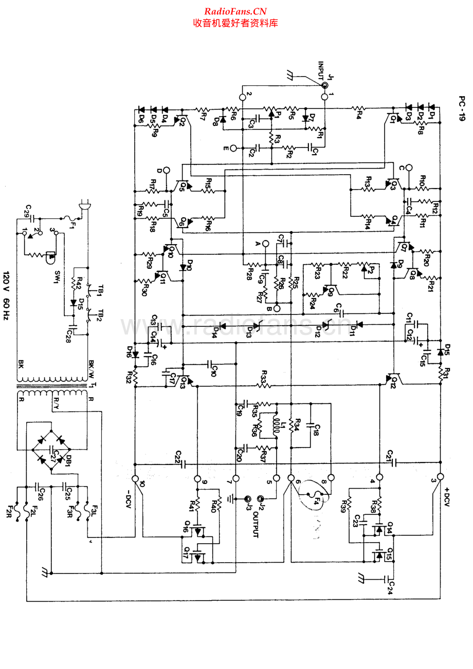 Hafler-DH220-pwr-sch维修电路原理图.pdf_第1页