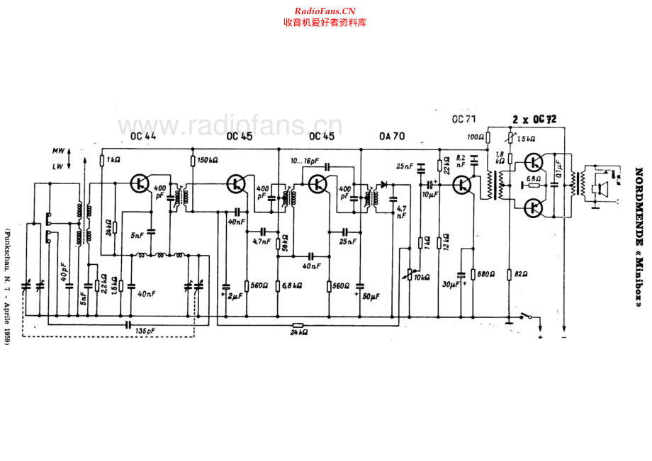 Nordmende-Minibox-pr-sch 维修电路原理图.pdf_第1页