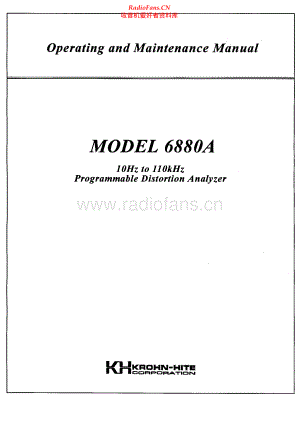 KrohnHite-6880-distanalyzer-sm 维修电路原理图.pdf