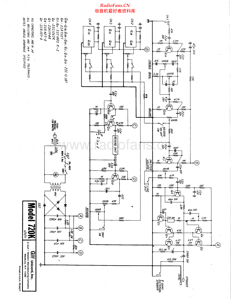 Univox-Stage720K-pwr-sch 维修电路原理图.pdf_第1页