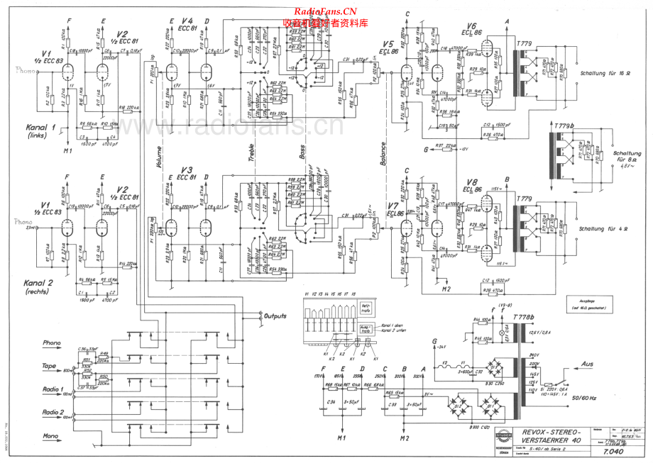 Revox-Model40_1964-int-sch 维修电路原理图.pdf_第1页