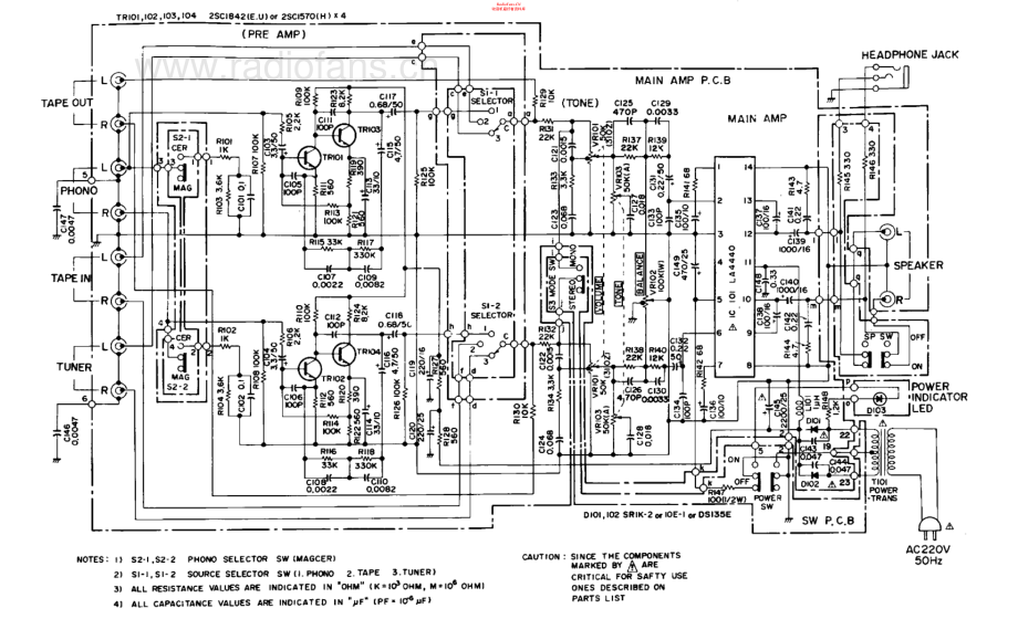 Realistic-SA150-int-sch 维修电路原理图.pdf_第1页