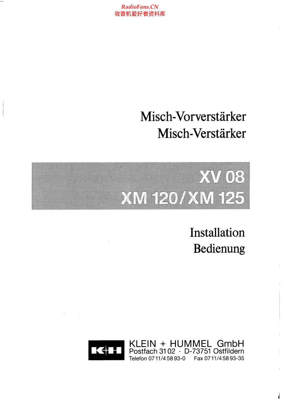 KleinHummel-XM120-pa-sm 维修电路原理图.pdf_第1页