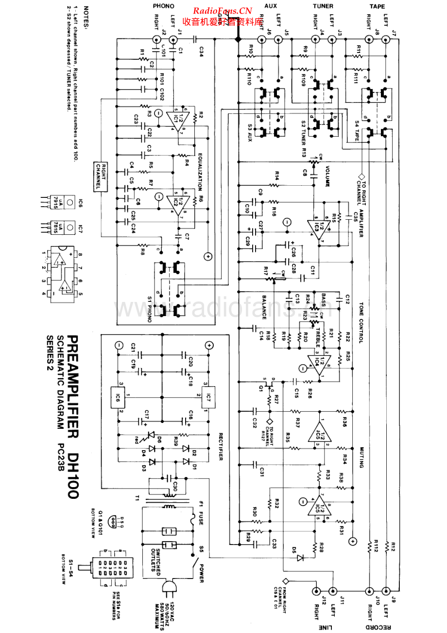 Hafler-DH100_MK2-pre-sch维修电路原理图.pdf_第1页