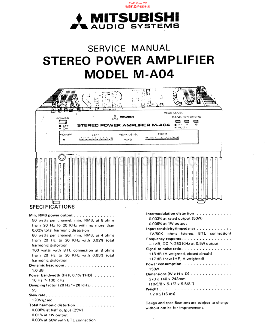 Mitsubishi-MA04-pwr-sm 维修电路原理图.pdf_第1页