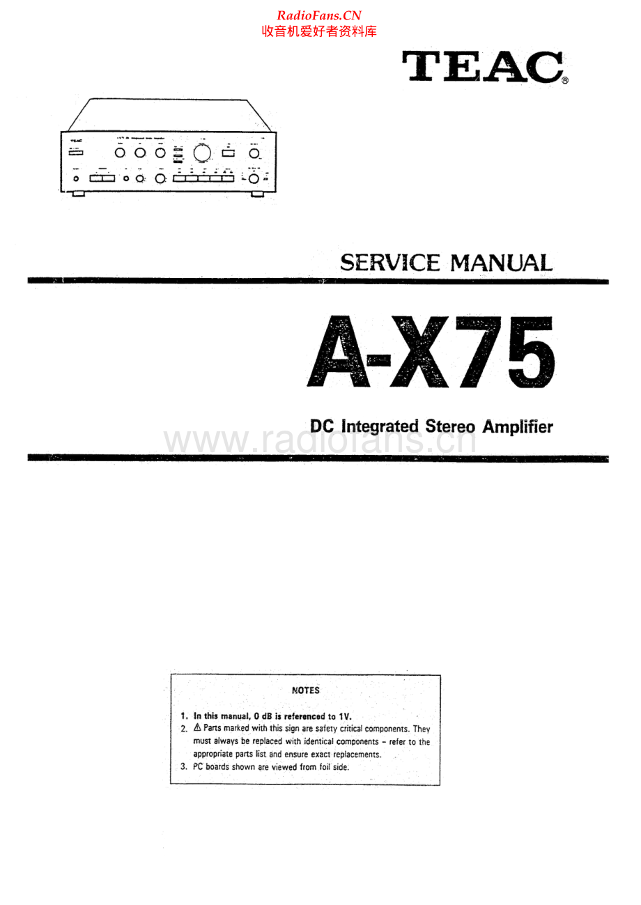 Teac-AX75-int-sm 维修电路原理图.pdf_第1页