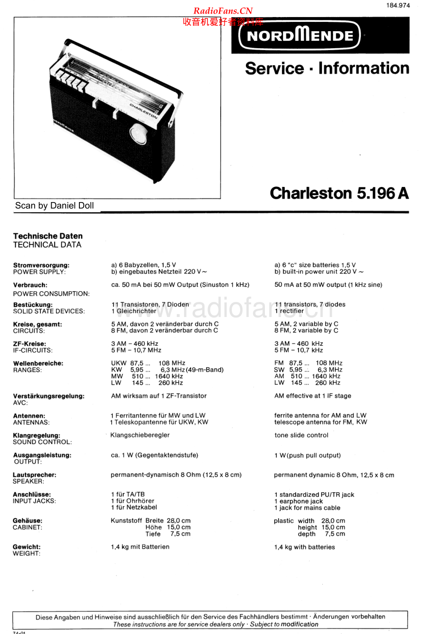 Nordmende-Charleston5_196_A-pr-sch 维修电路原理图.pdf_第1页