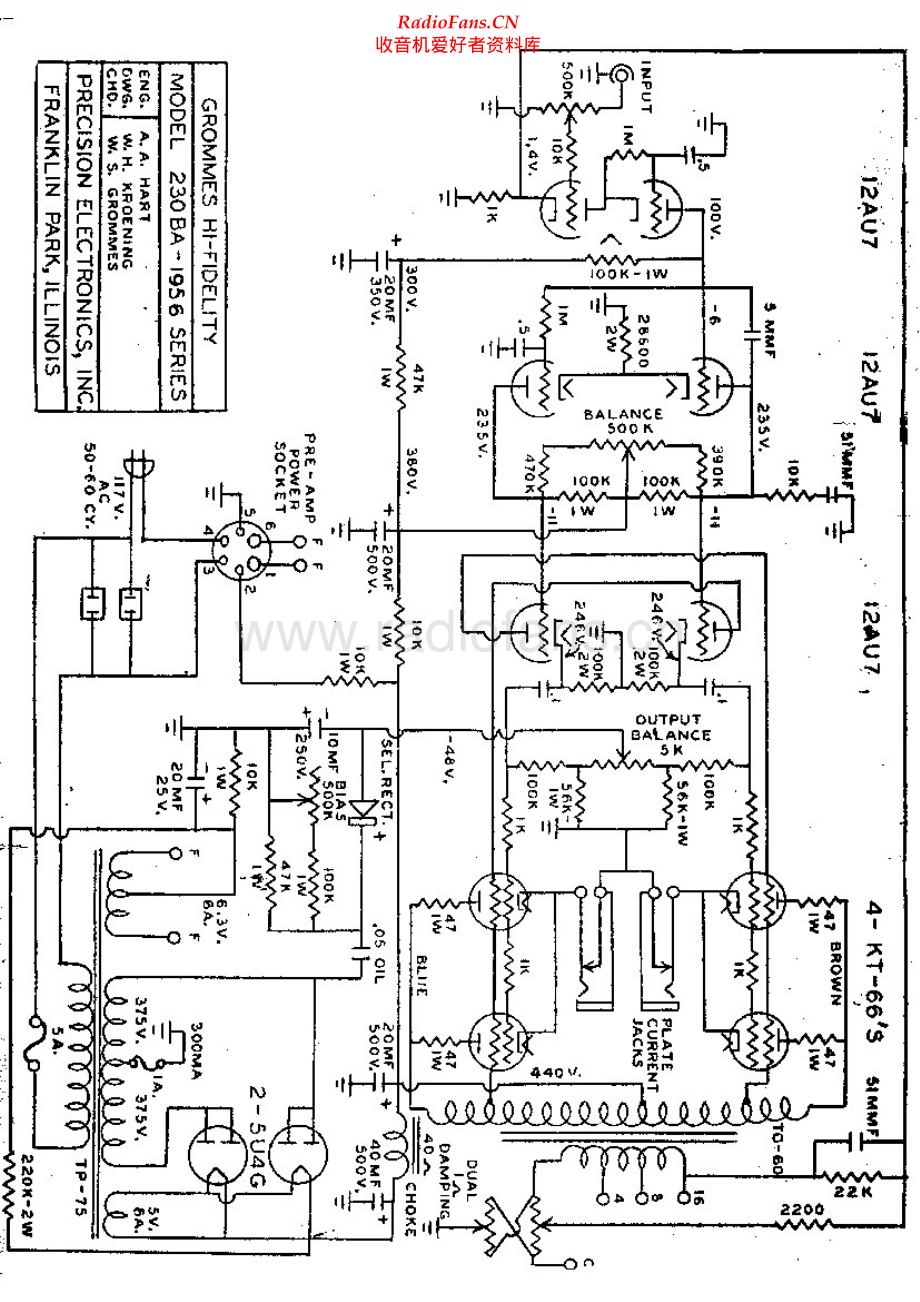 Grommes-230BA-pwr-sch维修电路原理图.pdf_第1页