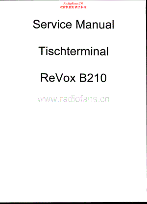 Revox-B210-rem-sch 维修电路原理图.pdf